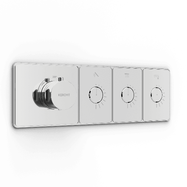 Thermostat Push & flow control (3 outlet), concealed mixer