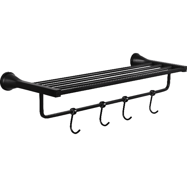 Round Range Towel rack with hook 24”
